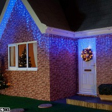 Instalatie Craciun Tip Turturi/Franjuri SIKS, 20 Metri, 500 Led-uri, Pentru Casa / Gradina / Gard, Cu 8 Jocuri De Lumini, Fra...