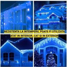 Instalatie De Craciun EDAR Model Turturi, 20 m, 500 Led-uri, Cu 8 Jocuri De Lumini, Franjuri, Pentru Exterior/Interior, Rezis... Instalatie De Craciun EDAR Model Turturi, 20 m, 500 Led-uri, Cu 8 Jocuri De Lumini, Franjuri, Pentru Exterior/Interior, Rezis...