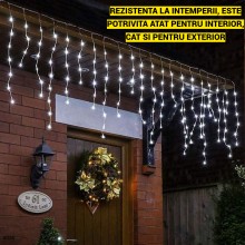 Instalatie De Craciun EDAR Model Turturi, 20 m, 500 Led-uri, Cu 8 Jocuri De Lumini, Franjuri, Pentru Exterior/Interior, Rezis... Instalatie De Craciun EDAR Model Turturi, 20 m, 500 Led-uri, Cu 8 Jocuri De Lumini, Franjuri, Pentru Exterior/Interior, Rezis...