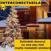 Instalatie Craciun Tip Turturi/Franjuri SIKS, 10 Metri, 300 Led-uri, Pentru Casa / Gradina, Cu 8 Jocuri De Lumini, Franjuri C... Instalatie Craciun Tip Turturi/Franjuri SIKS, 10 Metri, 300 Led-uri, Pentru Casa / Gradina, Cu 8 Jocuri De Lumini, Franjuri C...