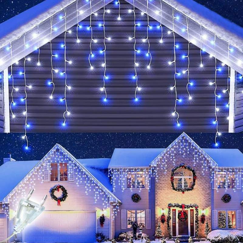 Instalatie Craciun Tip Turturi/Franjuri SIKS, 10 Metri, 300 Led-uri, Pentru Casa / Gradina, Cu 8 Jocuri De Lumini, Franjuri C... Instalatie Craciun Tip Turturi/Franjuri SIKS, 10 Metri, 300 Led-uri, Pentru Casa / Gradina, Cu 8 Jocuri De Lumini, Franjuri C...