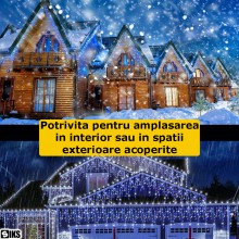 Instalatie Craciun Tip Turturi/Franjuri SIKS, 10 Metri, 300 Led-uri, Pentru Casa / Gradina, Cu 8 Jocuri De Lumini, Franjuri C... Instalatie Craciun Tip Turturi/Franjuri SIKS, 10 Metri, 300 Led-uri, Pentru Casa / Gradina, Cu 8 Jocuri De Lumini, Franjuri C...