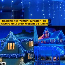 Instalatie Craciun Tip Turturi/Franjuri SIKS, 10 Metri, 300 Led-uri, Pentru Casa / Gradina, Cu 8 Jocuri De Lumini, Franjuri C... Instalatie Craciun Tip Turturi/Franjuri SIKS, 10 Metri, 300 Led-uri, Pentru Casa / Gradina, Cu 8 Jocuri De Lumini, Franjuri C...
