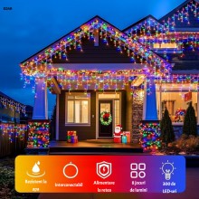 Instalatie De Craciun EDAR Model Turturi, 10 m, 300 Led-uri, Cu 8 Jocuri De Lumini, Franjuri, Pentru Exterior/Interior, Rezis... Instalatie De Craciun EDAR Model Turturi, 10 m, 300 Led-uri, Cu 8 Jocuri De Lumini, Franjuri, Pentru Exterior/Interior, Rezis...