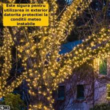Instalatie De Craciun Liniara De Exterior SIKS, 10 Metri, 100 Led-uri Mari 8mm, Fir Gros Negru, Protectie Apa, IP44, Cu 1 Joc... Instalatie De Craciun Liniara De Exterior SIKS, 10 Metri, 100 Led-uri Mari 8mm, Fir Gros Negru, Protectie Apa, IP44, Cu 1 Joc...