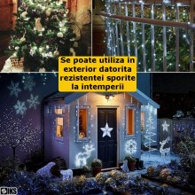 Instalatie De Craciun Liniara De Exterior SIKS, 10 Metri, 100 Led-uri Mari 8mm, Fir Gros Negru, Protectie Apa, IP44, Cu 1 Joc... Instalatie De Craciun Liniara De Exterior SIKS, 10 Metri, 100 Led-uri Mari 8mm, Fir Gros Negru, Protectie Apa, IP44, Cu 1 Joc...