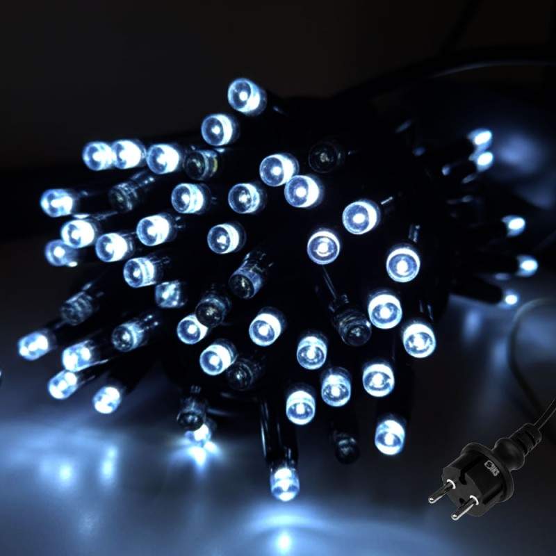 Instalatie De Craciun Liniara De Exterior SIKS, 10 Metri, 100 Led-uri Mari 8mm, Fir Gros Negru, Protectie Apa, IP44, Cu 1 Joc... Instalatie De Craciun Liniara De Exterior SIKS, 10 Metri, 100 Led-uri Mari 8mm, Fir Gros Negru, Protectie Apa, IP44, Cu 1 Joc...