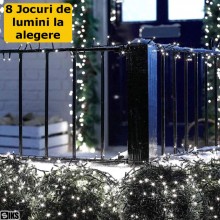 Instalatie De Craciun Liniara Solara SIKS, 10 Metri, 100 Led-uri, De Exterior, Incarcare Panou Solar, Tip Sir, 8 Jocuri De Lu... Instalatie De Craciun Liniara Solara SIKS, 10 Metri, 100 Led-uri, De Exterior, Incarcare Panou Solar, Tip Sir, 8 Jocuri De Lu...