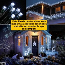Instalatie De Craciun Liniara Solara SIKS, 10 Metri, 100 Led-uri, De Exterior, Incarcare Panou Solar, Tip Sir, 8 Jocuri De Lu... Instalatie De Craciun Liniara Solara SIKS, 10 Metri, 100 Led-uri, De Exterior, Incarcare Panou Solar, Tip Sir, 8 Jocuri De Lu...