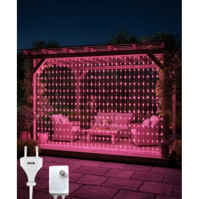 Instalatie LED de Craciun EDAR, Franjuri Luminoase Tip Plasa 3m x 2m, Control Iluminare, Interconectabila, Fir Transparent, D... Instalatie LED de Craciun EDAR, Franjuri Luminoase Tip Plasa 3m x 2m, Control Iluminare, Interconectabila, Fir Transparent, D...