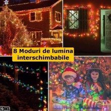 Instalatie De Craciun Liniara Solara SIKS, 40 Metri, 400 Led-uri, De Exterior, Incarcare Panou Solar Mare Si Posibilitate Ali... Instalatie De Craciun Liniara Solara SIKS, 40 Metri, 400 Led-uri, De Exterior, Incarcare Panou Solar Mare Si Posibilitate Ali...
