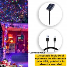 Instalatie De Craciun Liniara Solara SIKS, 40 Metri, 400 Led-uri, De Exterior, Incarcare Panou Solar Mare Si Posibilitate Ali... Instalatie De Craciun Liniara Solara SIKS, 40 Metri, 400 Led-uri, De Exterior, Incarcare Panou Solar Mare Si Posibilitate Ali...