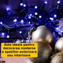 Instalatie De Craciun Liniara Solara SIKS, 30 Metri, 310 Led-uri, De Exterior, Incarcare Panou Solar, Tip Sir, 8 Jocuri De Lu... Instalatie De Craciun Liniara Solara SIKS, 30 Metri, 310 Led-uri, De Exterior, Incarcare Panou Solar, Tip Sir, 8 Jocuri De Lu...