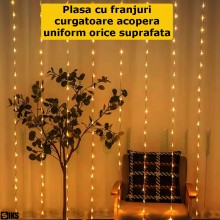 Instalatie De Craciun SIKS Tip Plasa Franjuri 3 x 2 Metri, 416 Led-uri, Pentru Casa, Perdea, Foisor, Geam, Cu Jocuri De Lumin... Instalatie De Craciun SIKS Tip Plasa Franjuri 3 x 2 Metri, 416 Led-uri, Pentru Casa, Perdea, Foisor, Geam, Cu Jocuri De Lumin...