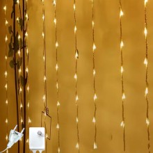 Instalatie De Craciun SIKS Tip Plasa Franjuri 3 x 2 Metri, 416 Led-uri, Pentru Casa, Perdea, Foisor, Geam, Cu Jocuri De Lumin...