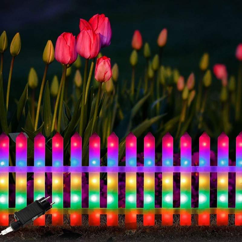 Gard Decorativ SIKS Cu Led-uri Pentru Interior Sau Exterior, Interconectabil, Model Drept, 8 Moduri De Iluminare, 3m Lungime,...
