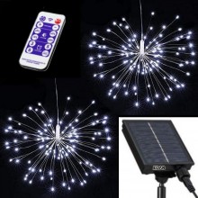 Instalatie Luminoasa EDAR Solara De Exterior, Model Artificii, Cu 8 Moduri De Lumina Si Telecomanda, Fir De 5 Metri, 5 Artifi...