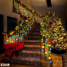 Instalatie Craciun Tip Turturi EDAR, 5 Metri, 110 LED-uri, Multicolora – 8 Jocuri De Lumini, Franjuri Curgatori, Fir Transpar... Instalatie Craciun Tip Turturi EDAR, 5 Metri, 110 LED-uri, Multicolora – 8 Jocuri De Lumini, Franjuri Curgatori, Fir Transpar...