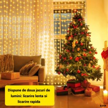 Instalatie LED de Craciun EDAR, Franjuri Luminoase Tip Plasa 3m x 2m, Control Iluminare, Interconectabila, Fir Transparent, D... Instalatie LED de Craciun EDAR, Franjuri Luminoase Tip Plasa 3m x 2m, Control Iluminare, Interconectabila, Fir Transparent, D...