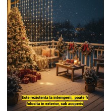Instalatie LED de Craciun EDAR, Franjuri Luminoase Tip Plasa 3m x 2m, Control Iluminare, Interconectabila, Fir Transparent, D... Instalatie LED de Craciun EDAR, Franjuri Luminoase Tip Plasa 3m x 2m, Control Iluminare, Interconectabila, Fir Transparent, D...