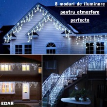 Instalatie Luminoasa De Craciun Tip Turturi EDAR– 5 Metri, 110 LED-uri, Alb Rece, Cu 8 Jocuri De Lumini Instalatie Luminoasa De Craciun Tip Turturi EDAR– 5 Metri, 110 LED-uri, Alb Rece, Cu 8 Jocuri De Lumini