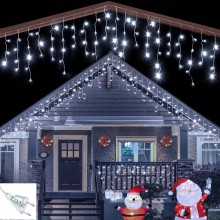 Instalatie Luminoasa De Craciun Tip Turturi EDAR– 5 Metri, 110 LED-uri, Alb Rece, Cu 8 Jocuri De Lumini