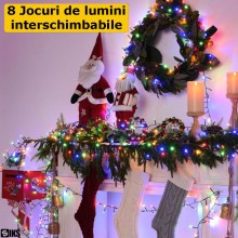Instalatie De Craciun Liniara SIKS Pentru Brad, 400 Led, 32 Metri, 8 Jocuri De Lumini, Fir Negru, Pentru Casa / Interior, Mul... Instalatie De Craciun Liniara SIKS Pentru Brad, 400 Led, 32 Metri, 8 Jocuri De Lumini, Fir Negru, Pentru Casa / Interior, Mul...