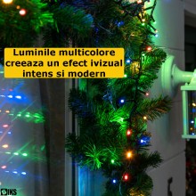 Instalatie De Craciun Liniara SIKS Pentru Brad, 400 Led, 32 Metri, 8 Jocuri De Lumini, Fir Negru, Pentru Casa / Interior, Mul... Instalatie De Craciun Liniara SIKS Pentru Brad, 400 Led, 32 Metri, 8 Jocuri De Lumini, Fir Negru, Pentru Casa / Interior, Mul...
