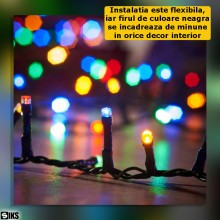 Instalatie De Craciun Liniara SIKS Pentru Brad, 400 Led, 32 Metri, 8 Jocuri De Lumini, Fir Negru, Pentru Casa / Interior, Mul... Instalatie De Craciun Liniara SIKS Pentru Brad, 400 Led, 32 Metri, 8 Jocuri De Lumini, Fir Negru, Pentru Casa / Interior, Mul...