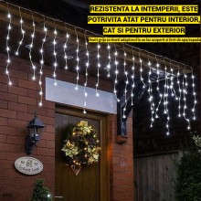 Instalatie De Craciun EDAR Model Turturi, 12 m, 300 Led-uri, Cu 8 Jocuri De Lumini, Franjuri, Efect Flash, Pentru Exterior/In... Instalatie De Craciun EDAR Model Turturi, 12 m, 300 Led-uri, Cu 8 Jocuri De Lumini, Franjuri, Efect Flash, Pentru Exterior/In...