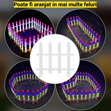 Gard Decorativ Luminos EDAR cu 280 LED-uri Multicolore, 3m, 8 Moduri de Iluminare, Interconectabil, Pentru Interior și Exteri...