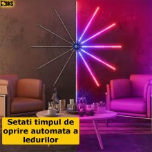 Banda Led Smart SIKS Pentru Perete, Efect Artificii, Decorare Perete, Control Telefon Prin Wi-fi Si Telecomanda, Inaltime 50 ... Banda Led Smart SIKS Pentru Perete, Efect Artificii, Decorare Perete, Control Telefon Prin Wi-fi Si Telecomanda, Inaltime 50 ...