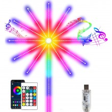 Banda Led Smart SIKS Pentru Perete, Efect Artificii, Decorare Perete, Control Telefon Prin Wi-fi Si Telecomanda, Inaltime 50 ...