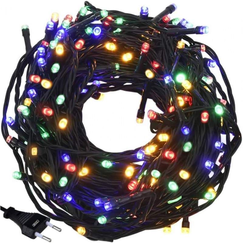 Instalatie Liniara de Craciun EDAR, 32 m, 400 LED-uri Multicolore, 8 Jocuri de Lumini, Pentru Brad si Exterior, Fir Negru, Al... Instalatie Liniara de Craciun EDAR, 32 m, 400 LED-uri Multicolore, 8 Jocuri de Lumini, Pentru Brad si Exterior, Fir Negru, Al...