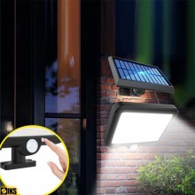 Lampa Solara LED De Exterior SIKS, Cu Telecomanda, Ajustabila, 120 COB LED, Senzor De Miscare Si Lumina, Baterie Inclusa 1200...