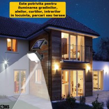 Lampa Solara LED De Exterior SIKS, Cu Telecomanda, Ajustabila, 120 COB LED, Senzor De Miscare Si Lumina, Baterie Inclusa 1200... Lampa Solara LED De Exterior SIKS, Cu Telecomanda, Ajustabila, 120 COB LED, Senzor De Miscare Si Lumina, Baterie Inclusa 1200...