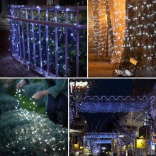Instalatie Liniara de Craciun EDAR, 32 m, 400 LED Alb Rece, 8 Jocuri de Lumini, Pentru Brad si Exterior, Fir Negru, Alimentar... Instalatie Liniara de Craciun EDAR, 32 m, 400 LED Alb Rece, 8 Jocuri de Lumini, Pentru Brad si Exterior, Fir Negru, Alimentar...
