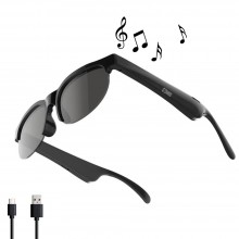 Ochelari De Soare SIKS Cu Muzica, Conexiune Bluetooth, Casti Cu Sunet HIFI, Vedere HD, Protectie UV, 2 Boxe, 3 Butoane, Negru