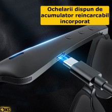 Ochelari De Soare SIKS Cu Muzica, Conexiune Bluetooth, Casti Cu Sunet HIFI, Vedere HD, Protectie UV, 2 Boxe, 3 Butoane, Negru Ochelari De Soare SIKS Cu Muzica, Conexiune Bluetooth, Casti Cu Sunet HIFI, Vedere HD, Protectie UV, 2 Boxe, 3 Butoane, Negru