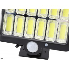 Lampa Solara LED EDAR de Exterior, 120 COB LED cu Senzor de Miscare si Lumina, Telecomanda, Baterie 1200 mAh, 260 Lumeni, 3 M...