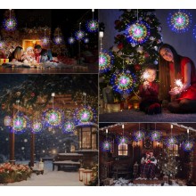 Instalatie Luminoasa EDAR De Exterior/Interior, Model Artificii, 8 Moduri De Lumina, Fir De 7 Metri cu 10 Artificii, Intercon...