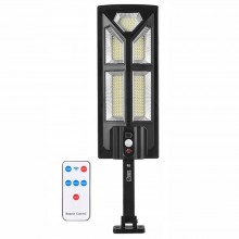 Lampa Stradala Solara Led De Exterior SIKS Cu Panou De Incarcare, Protectie IP65, Unghi de Rotire 180°, 182 Led-uri, Baterie ...