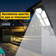Lampa Stradala Solara Led De Exterior SIKS Cu Panou De Incarcare, Protectie IP65, Unghi de Rotire 180°, 182 Led-uri, Baterie ... Lampa Stradala Solara Led De Exterior SIKS Cu Panou De Incarcare, Protectie IP65, Unghi de Rotire 180°, 182 Led-uri, Baterie ...