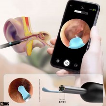 Aparat SIKS Pentru Curatat Urechile De Ceara, Dispozitiv Cu Camera Video, Conectare Wireless La Telefon, Full HD, 1296P, Otos...