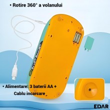 Jucarie Interactiva EDAR Pentru Copii Cu Sunete, Lumini Si Doua Viteze – Jucarie Educativa Si Distractiva, Dimensiuni Compacte