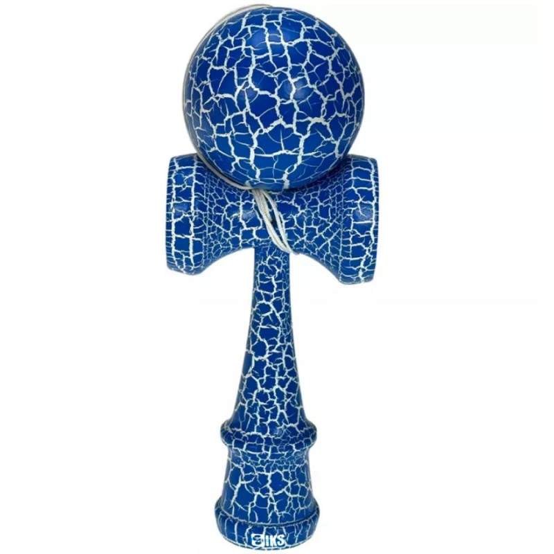 Kendama Profesionala SIKS Din Lemn Pentru Copii Si Adulti, Model Cu Design Lemn Crapat, 18 Cm, Joc de Indemanare, Culoare Alb...