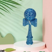 Kendama Profesionala SIKS Din Lemn Pentru Copii Si Adulti, Model Cu Design Lemn Crapat, 18 Cm, Joc de Indemanare, Culoare Alb...