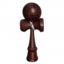 Kendama Profesionala SIKS Din Lemn Pentru Copii Si Adulti, Model Cu Design Lemn Crapat, 18 Cm, Joc de Indemanare, Culoare Neg...