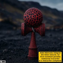 Kendama Profesionala SIKS Din Lemn Pentru Copii Si Adulti, Model Cu Design Lemn Crapat, 18 Cm, Joc de Indemanare, Culoare Neg... Kendama Profesionala SIKS Din Lemn Pentru Copii Si Adulti, Model Cu Design Lemn Crapat, 18 Cm, Joc de Indemanare, Culoare Neg...