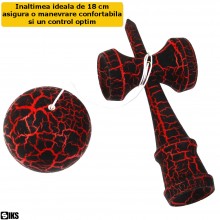 Kendama Profesionala SIKS Din Lemn Pentru Copii Si Adulti, Model Cu Design Lemn Crapat, 18 Cm, Joc de Indemanare, Culoare Neg... Kendama Profesionala SIKS Din Lemn Pentru Copii Si Adulti, Model Cu Design Lemn Crapat, 18 Cm, Joc de Indemanare, Culoare Neg...